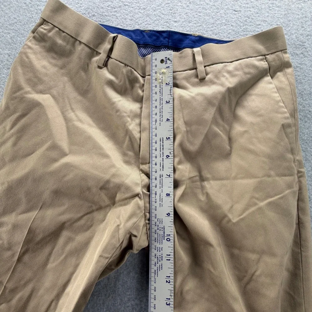 Banana Republic Mens 28x30 Non-Iron Modern Slim Fit Chino Pants Khaki Tan Cotton